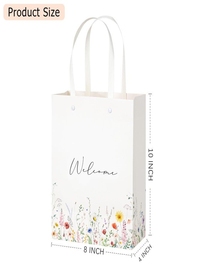 Crisky Wildflower Welcome Gift Bags for Wedding Hotel Guests, Bridal Baby Shower, 10"x8"x4", 25 Pack - Image 2